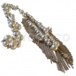 Preview: CHANEL Glass Pearl Metal Fringe multi-chain Necklace Belt