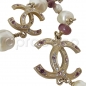 Preview: CHANEL 2012 Perlenkette Sautoir Kette - violette Gripoix Steine, Barock-Perlen & CC LOGOS