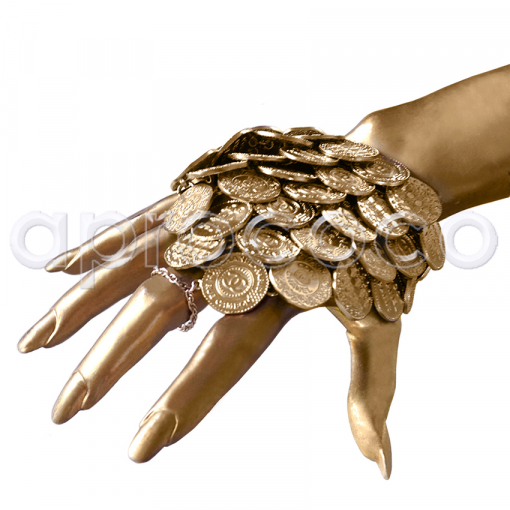 CHANEL Dubai 2015 spektakuläres Münzen Handschuh-Armband