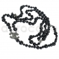 Preview: CHANEL 2013 double-strand Black Pearl Necklace *Around the World* Globe CC Map