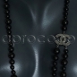 Preview: CHANEL 2013 double-strand Black Pearl Necklace *Around the World* Globe CC Map