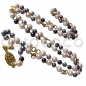 Preview: *OUI!* Vintage CHANEL Perlenkette Kette Sautoir anthrazit-bronze-perlmutt-farben 195cm