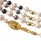 Preview: *OUI!* Vintage CHANEL Perlenkette Kette Sautoir anthrazit-bronze-perlmutt-farben 195cm