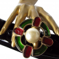 Preview: CHANEL Lackleder Gürtel - Juwelen geschmückte Malteserkreuz-Schnalle 85/34