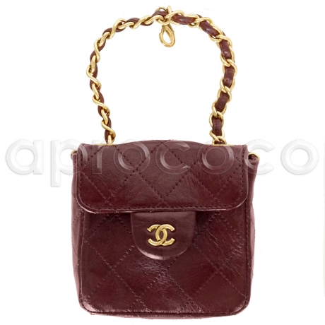 CHANEL Vintage mini 2.55 bag - charm bag - quilted - with CC Logo lock & Chain Strap