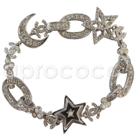 CHANEL himmlisches Swarovski Armband - Sternen Halbmond & CC Logos