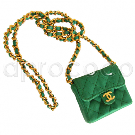 Sagenhafte CHANEL Kette als smaragd-grüne Mini-Flap-Bag * 2.55 Tasche