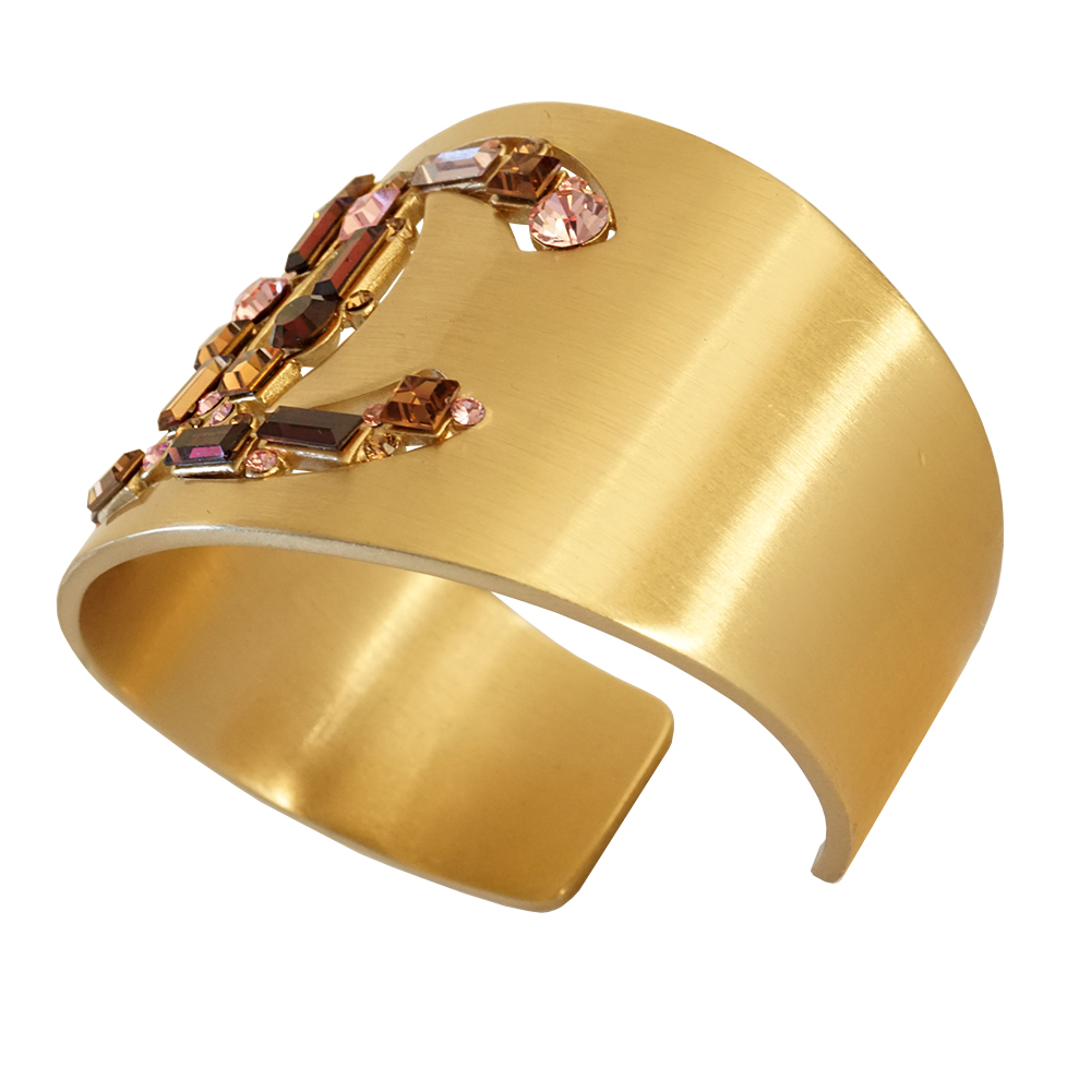 Louis Vuitton Lock Me Manchette Cuff - Gold, Gold-Tone Metal Cuff, Bracelets  - LOU92636