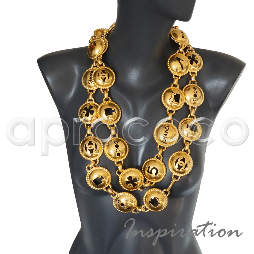 aprococo - CHANEL vintage Belt~Necklace with domed cut-out