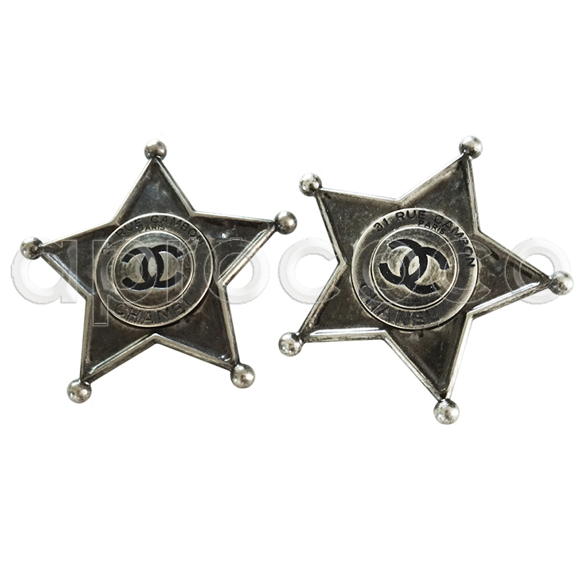 aprococo - 2x CHANEL 2014 DALLAS Sheriff Star bag-badge brooches in SET