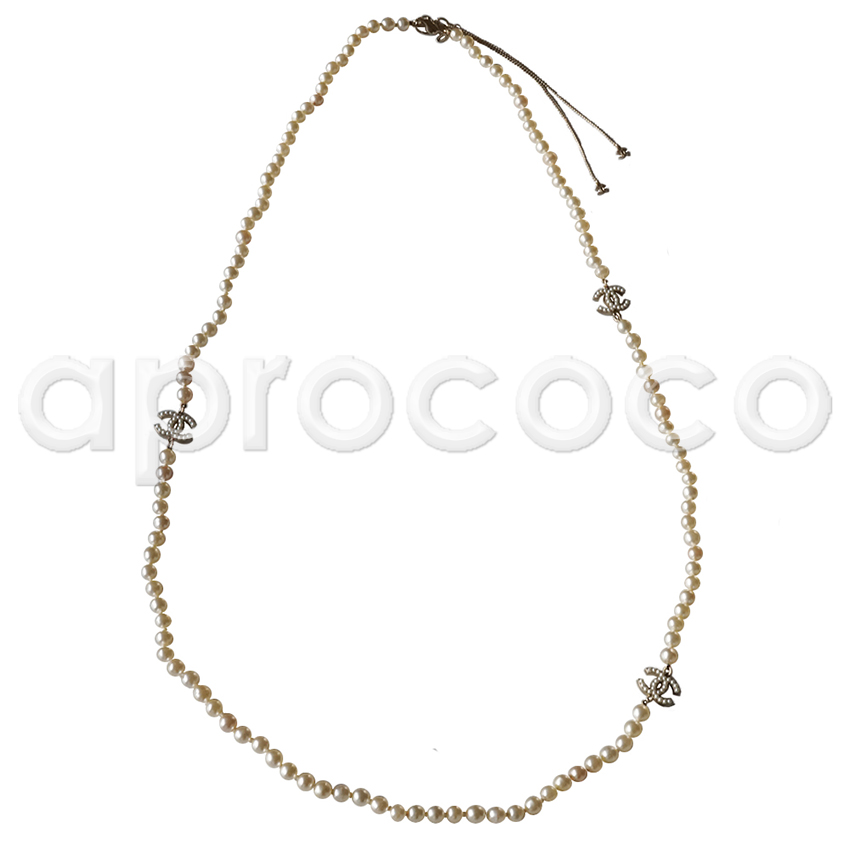 aprococo - CHANEL celebrity faux Pearl Necklace TRIPLE CC - 54