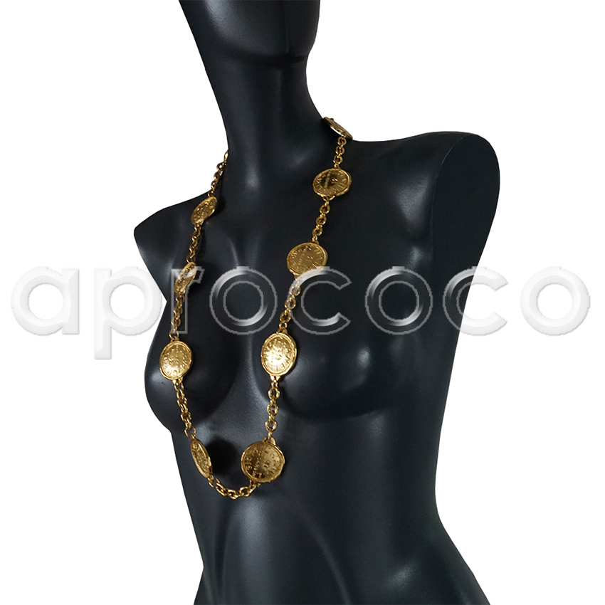 aprococo - Vintage CHANEL gold-plated Belt / Sautoir-Necklace / Bracelet w.  large COINS