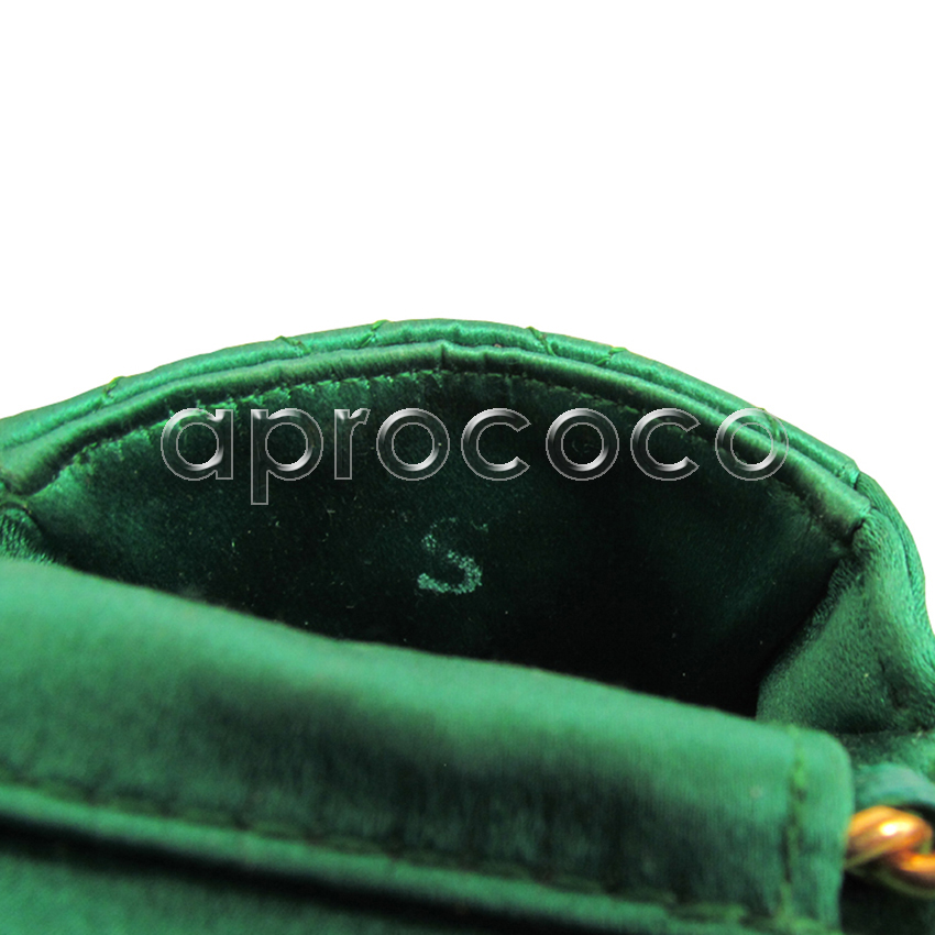 aprococo - CHANEL Emerald Green mini 2.55 flap bag necklace w