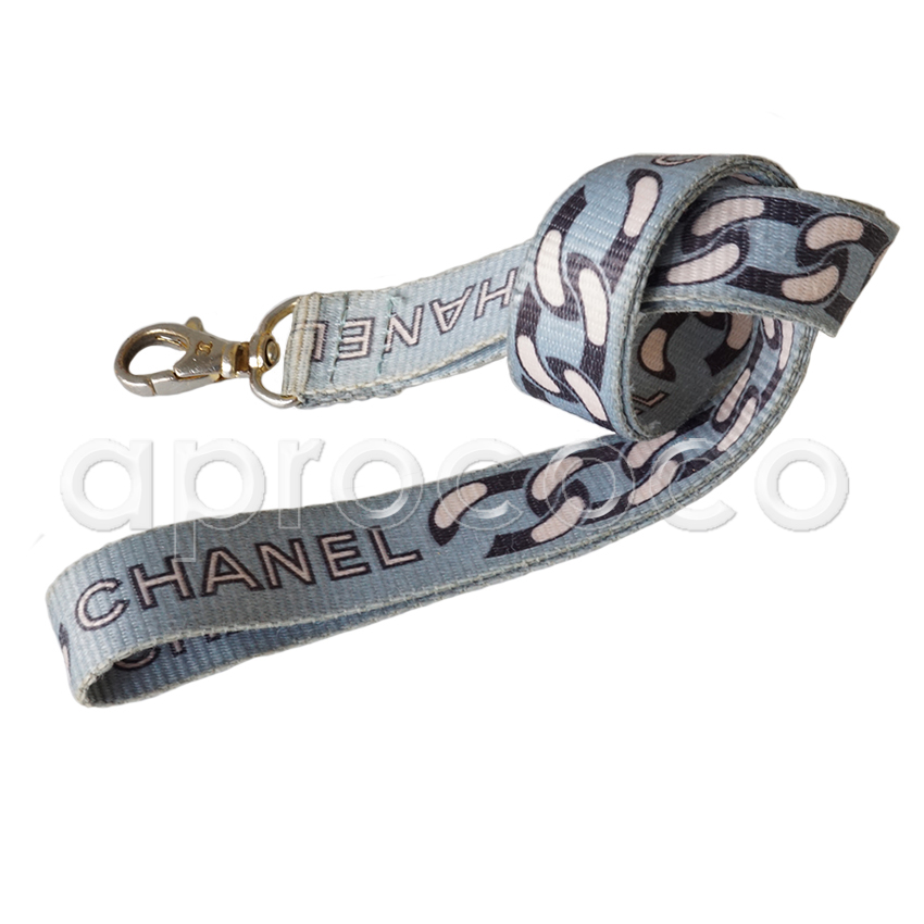 aprococo - CHANEL unisex lanyard - necklace key holder – BLUE