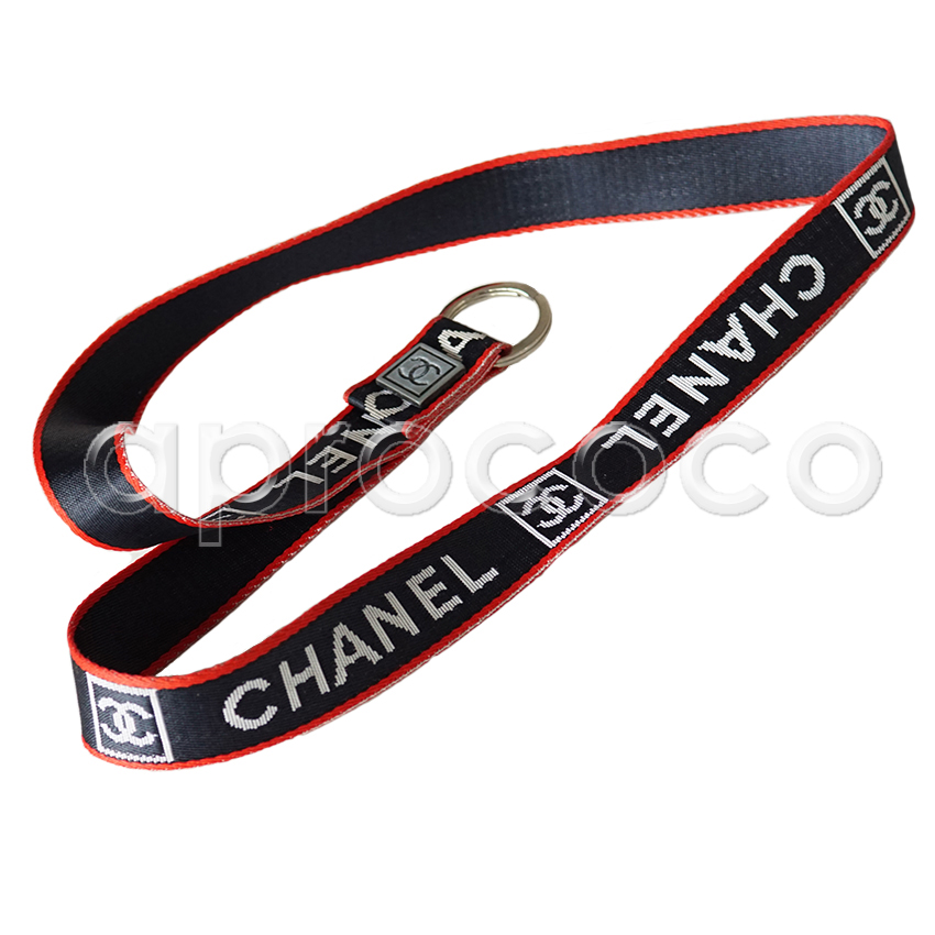 aprococo - CHANEL unisex lanyard - necklace key holder – BLACK
