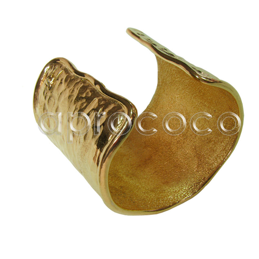 aprococo - CHANEL wide thick gold Bracelet with stunning CAMBON