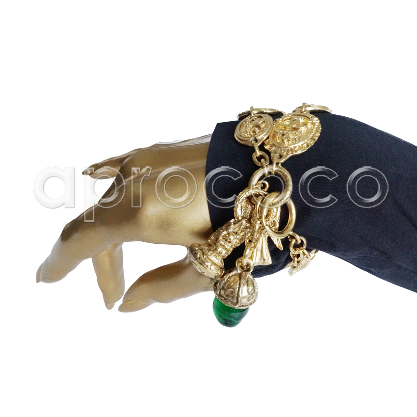 aprococo - Vintage CHANEL GRIPOIX gold-plated charm-bracelet w
