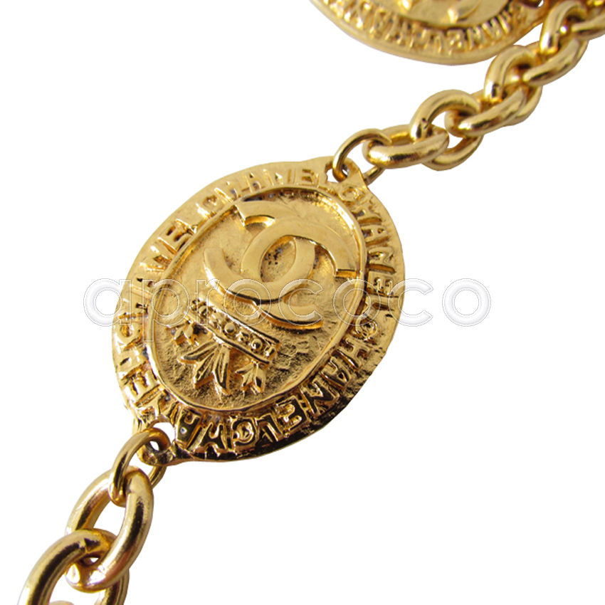 aprococo - Vintage CHANEL gold-plated Belt / Sautoir-Necklace ...