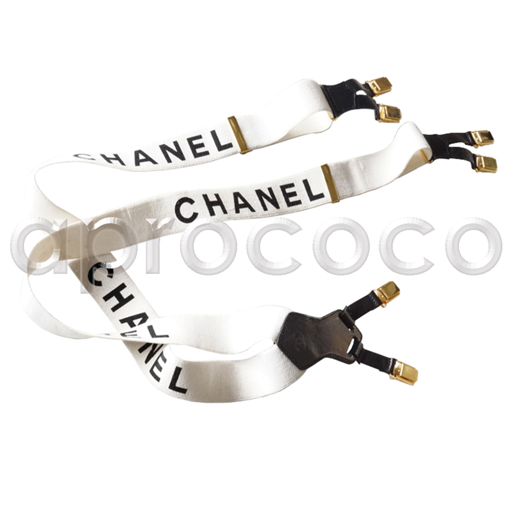 chanel suspenders outfit