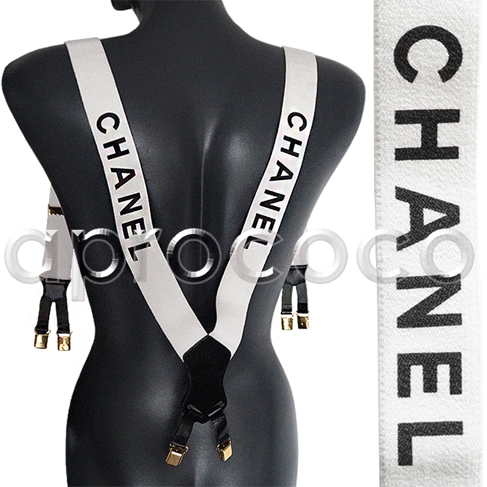 Chanel suspenders Www.Instagram.com/blainretail
